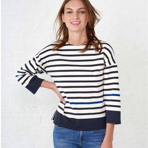 La Ligne French Navy Striped 100% Cotton Tee - Size Large